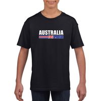 Zwart Australie supporter t-shirt voor kinderen - thumbnail