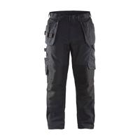 Blåkläder Service werkbroek met stretch en spijkerzakken 14961330 | Zwart/Rood | Maat 48 - 7330509548875