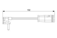Waarschuwingscontact, remvoering-/blokslijtage BOSCH, u.a. für Mercedes-Benz