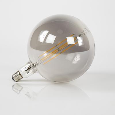 Kooldraadlamp 'Bol XXL' Ø20cm, LED E27 / 8W, Smoke grey, dimbaar