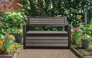 Keter Brushed Bench Box - 227 L - 2-zits