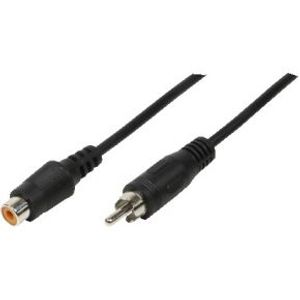 LogiLink RCA - RCA, 5m audio kabel Zwart