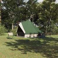 Familie Tipi Tent met dak Groen en beige 400 x 346 x 250 cm