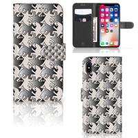 Apple iPhone Xs Max | Telefoonhoesje | Met pasjeshouder | Salamander Grey