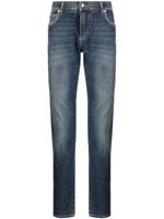 Dolce & Gabbana jean skinny à logo appliqué - Bleu