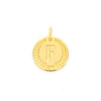 Imotionals Ronde Kettinghanger Letter F Goud