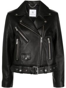 ANINE BING veste de moto Benjamin en cuir - Noir