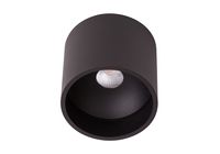BC0001 LED-opbouwarmatuur Rond 1x6,5W 2700K Dimbaar Zwart