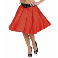 Rode fifties rok met petticoat voor dames - thumbnail