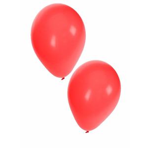 Bellatio Decorations party ballonnen - 50x stuks - rood - 27 cm - verjaardag - versiering