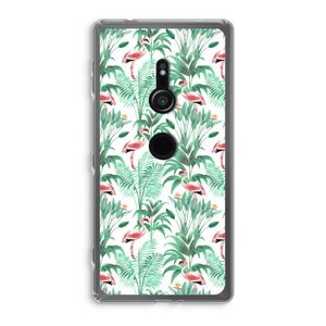 Flamingo bladeren: Sony Xperia XZ2 Transparant Hoesje