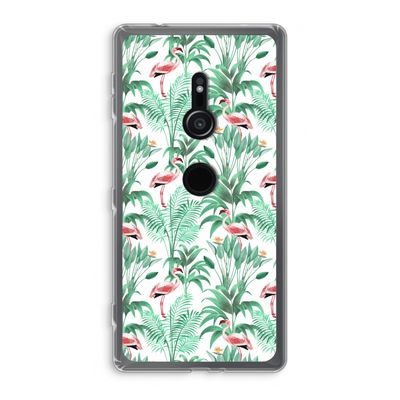 Flamingo bladeren: Sony Xperia XZ2 Transparant Hoesje