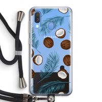 Kokosnoot roze: Samsung Galaxy A40 Transparant Hoesje met koord