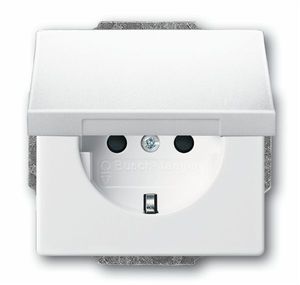 Busch-Jaeger inbouwwandcontactdoos met randaarde 20 EUK-84 studiowit