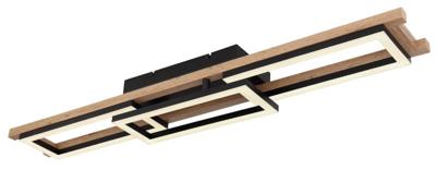 Globo PlafondlampIlla 100 cm zwart met hout - 67266D1