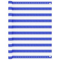 VidaXL Balkonscherm 120x500 cm hdpe blauw en wit