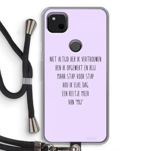 Zelfvertrouwen: Pixel 4a Transparant Hoesje met koord
