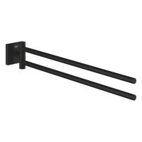 GROHE Start Cube QuickFix Handdoekhouder - 43.8cm - 2-lids - draaibaar - matte black 409762430