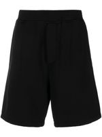 DSQUARED2 short de sport en coton à logo imprimé - Noir