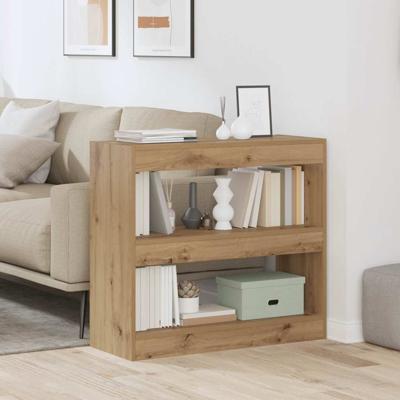Boekenkast/kamerscherm 80x30x72 cm artisanaal eikenkleur