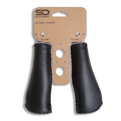 Selle Orient fiets handvatten 135mm zwart microvezel leer