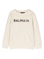 Balmain Kids sweat à logo imprimé - Tons neutres - thumbnail