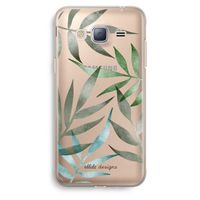 Tropical watercolor leaves: Samsung Galaxy J3 (2016) Transparant Hoesje