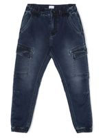 BOSS Kidswear pantalon fuselé à poches cargo - Bleu