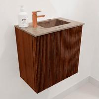 Toiletmeubel Mondiaz Joya Dlux | 40 cm | Meubelkleur Ruby | Faye wastafel Arena Wasbak Rechts | 1 kraangat