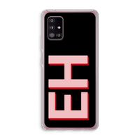 Monogram: Samsung Galaxy A51 5G Transparant Hoesje Monogram: Samsung Galaxy A51 5G Transparant Hoesje