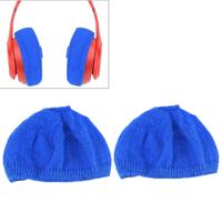 2 stks gebreide hoofdtelefoon stofdichte beschermende case voor beats Studio2 (blauw)