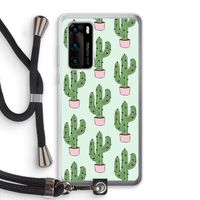 Cactus Lover: Huawei P40 Transparant Hoesje met koord