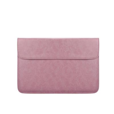 PU01S PU lederen horizontale onzichtbare magnetische gesp laptop binnenzak voor 14 1 inch laptops (roze)