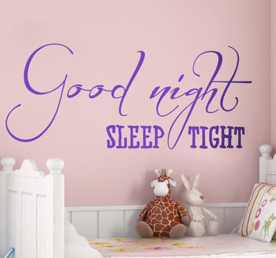 Slaaplekker goednacht tekst sticker