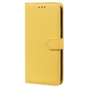 Samsung Galaxy S22 Plus hoesje - Bookcase - Koord - Pasjeshouder - Portemonnee - Camerabescherming - Kunstleer - Geel