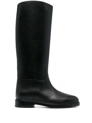 LEGRES bottes en cuir de veau - Noir