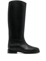 LEGRES bottes en cuir de veau - Noir