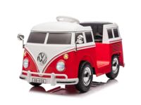 Volkswagen T1 klassieke bus, 12-volt kinderauto met rubberen banden en meer!