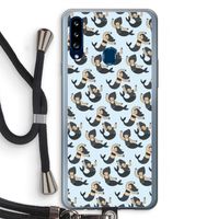 Zeemeermin: Samsung Galaxy A20s Transparant Hoesje met koord