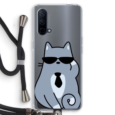 Cool cat: OnePlus Nord CE 5G Transparant Hoesje met koord
