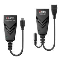 LINDY USB 2.0 Typ C Cat.6 Extender USB-extender USB-C 2.0 Via netwerkkabel RJ45 100 m - thumbnail