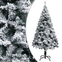 VidaXL Kunstkerstboom met sneeuw 120 cm groen