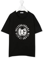 Dolce & Gabbana Kids t-shirt en coton à logo imprimé - Noir