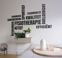 Fysiotherapeutische concepten Muursticker tekst