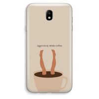 Aggressively drinks coffee: Samsung Galaxy J7 (2017) Transparant Hoesje