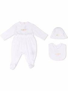 Balmain Kids trousseau de naissance à logo imprimé - Blanc