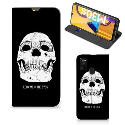 Mobiel BookCase Samsung Galaxy M30s | M21 Skull Eyes Mobiel BookCase Samsung Galaxy M30s | M21 Skull Eyes