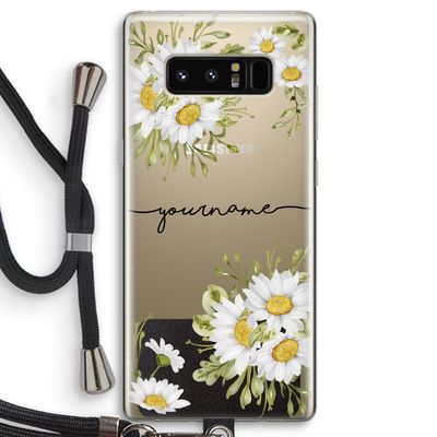 Daisies: Samsung Galaxy Note 8 Transparant Hoesje met koord