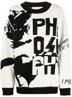 Philosophy Di Lorenzo Serafini pull à logo en intarsia - Blanc Philosophy Di Lorenzo Serafini pull à logo en intarsia - Blanc