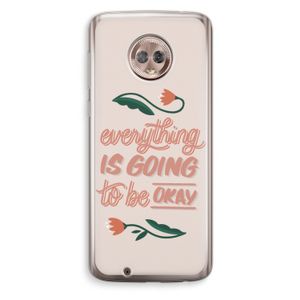 Optimistic flower girl: Motorola Moto G6 Transparant Hoesje